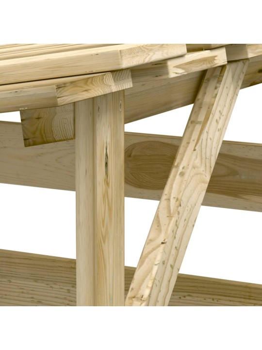 Pergola ar jumtu, 4 gab., 100x90x200 cm, impregnēta priede