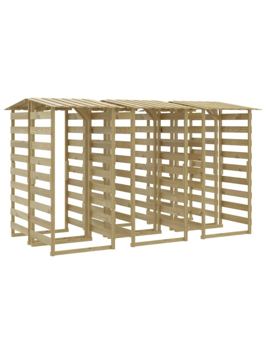 Pergola ar jumtu, 6 gab., 100x90x200 cm, impregnēta priede