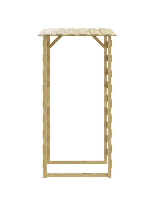 Pergola ar jumtu, 6 gab., 100x90x200 cm, impregnēta priede
