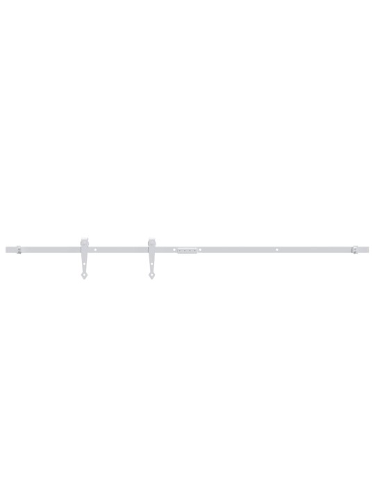 Bīdāmo skapja durvju komplekts, oglekļa tērauds, 122 cm, balts