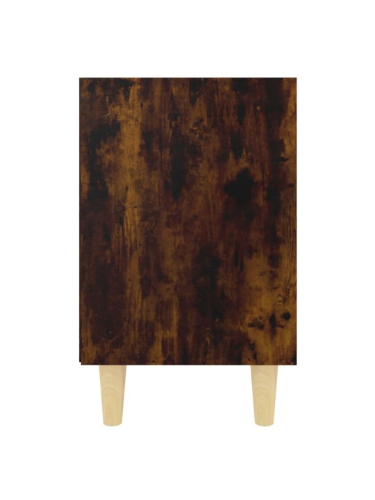 Naktsskapītis ar koka kājām, ozolkoka krāsa, 40x30x50 cm