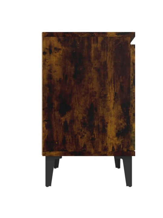 Naktsskapītis ar metāla kājām, ozolkoka krāsa, 40x30x50 cm