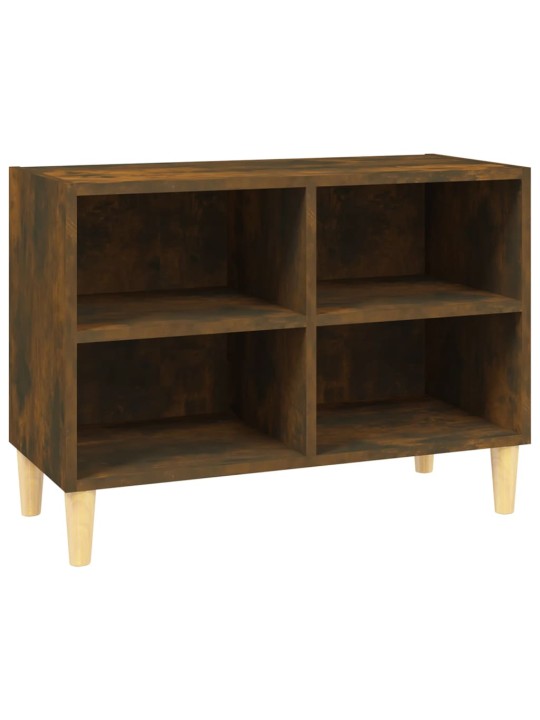 Tv plaukts ar koka kājām, ozolkoka krāsa, 69,5x30x50 cm