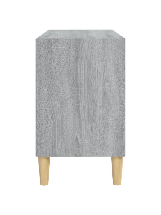 Tv plaukts ar koka kājām, pelēcīga ozola krāsa, 69,5x30x50 cm