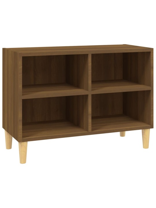 Tv plaukts ar koka kājām, ozolkoka krāsa, 69,5x30x50 cm