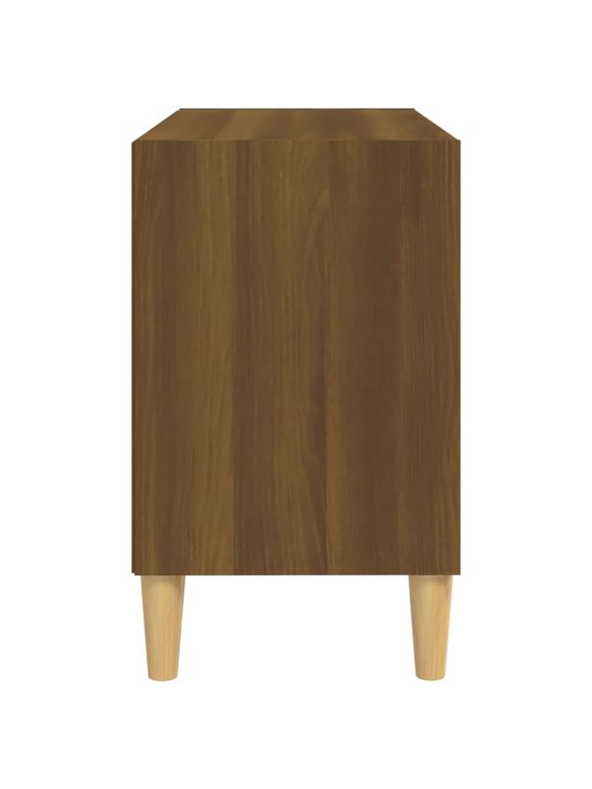 Tv plaukts ar koka kājām, ozolkoka krāsa, 69,5x30x50 cm