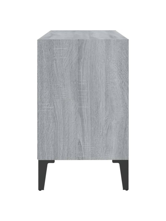 Tv plaukts ar metāla kājām, pelēcīga ozola krāsa, 69,5x30x50 cm