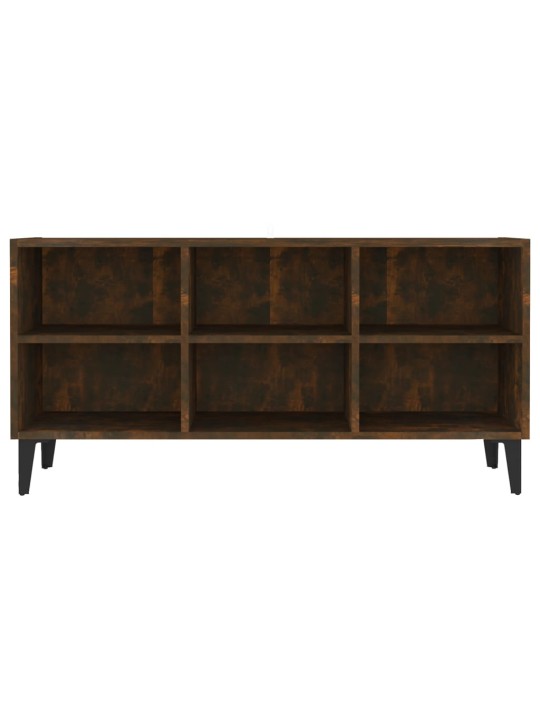 Tv plaukts ar metāla kājām, ozolkoka krāsā, 103,5x30x50 cm