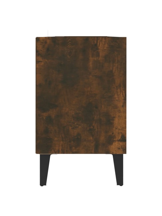Tv plaukts ar metāla kājām, ozolkoka krāsā, 103,5x30x50 cm