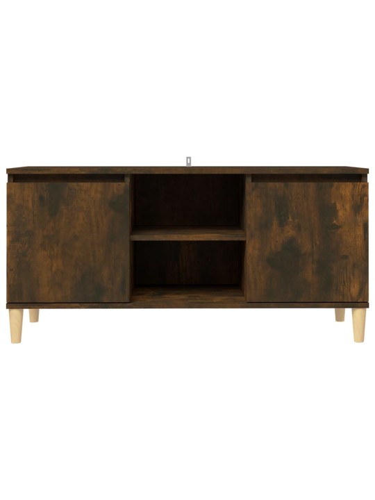 Tv skapītis ar masīvkoka kājām, ozolkoka krāsa, 103,5x35x50 cm