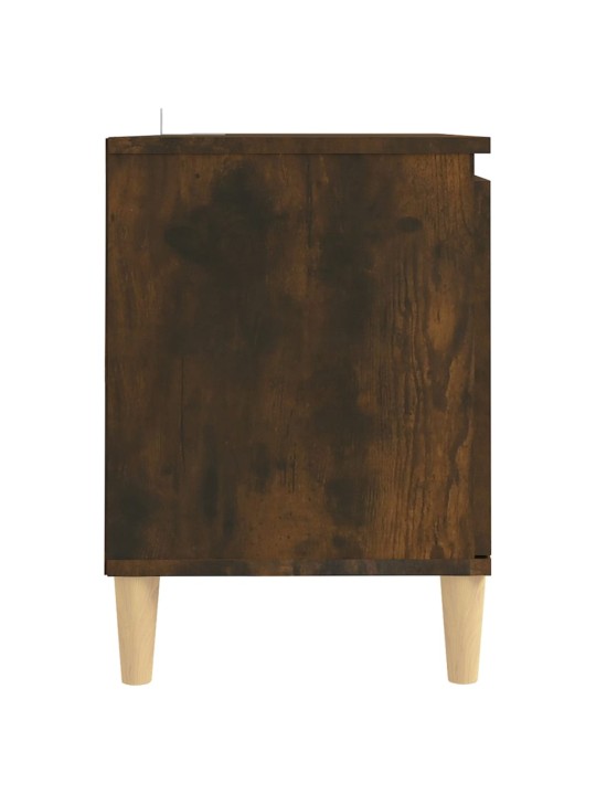 Tv skapītis ar masīvkoka kājām, ozolkoka krāsa, 103,5x35x50 cm