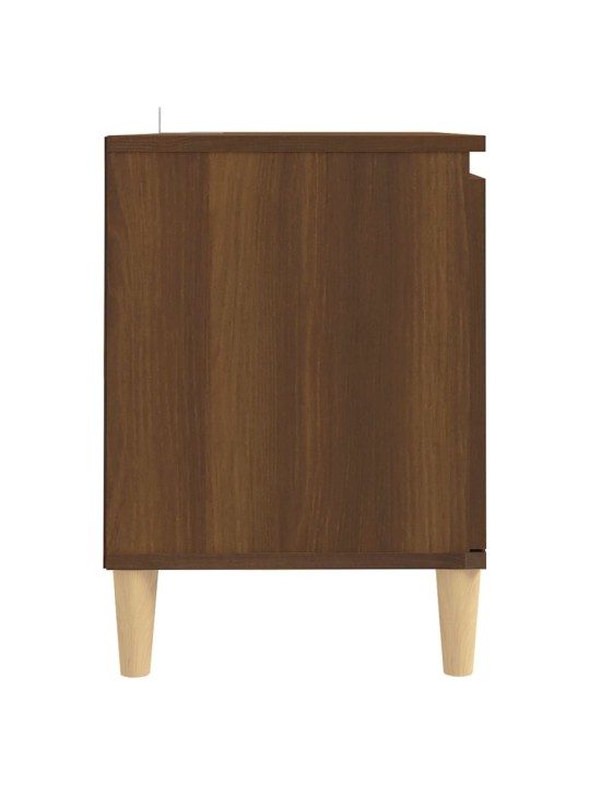 Tv skapītis, brūna ozolkoka, 103,5x35x50 cm, masīvkoka kājas