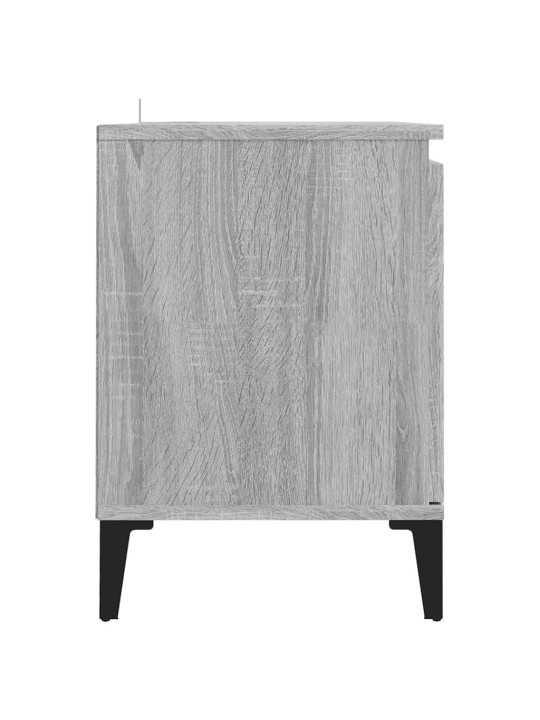Tv skapītis ar metāla kājām, pelēka ozola krāsa, 103,5x35x50 cm