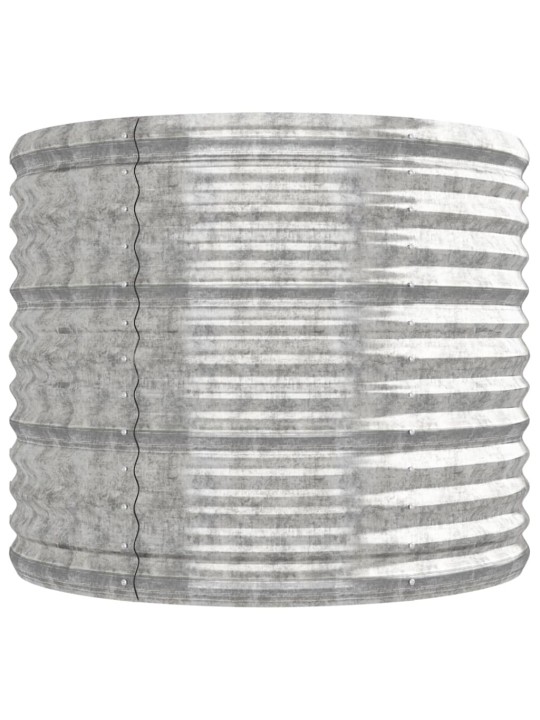 Augstā puķu kaste, 224x80x68 cm, tērauds, sudrabaina