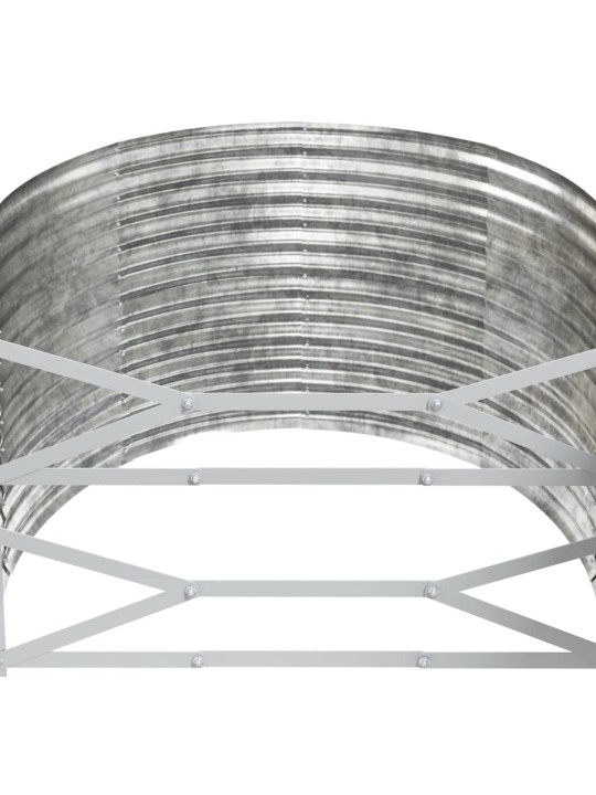 Augstā puķu kaste, 249x100x68 cm, tērauds, sudrabaina