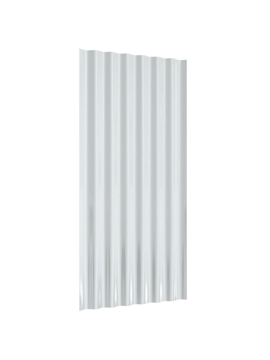 Jumta paneļi, 36 gab., pulverkrāsots tērauds, pelēki, 80x36 cm