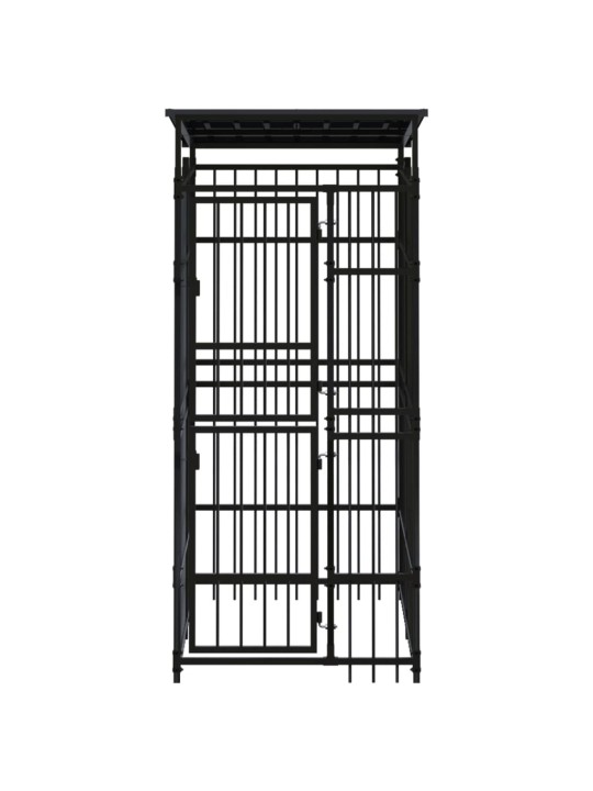 Suņu voljērs ar jumtu, 1,84 m², tērauds