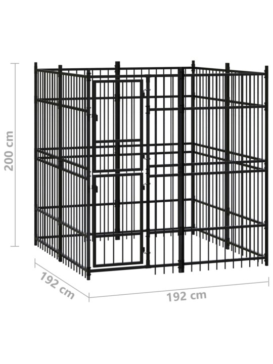 Suņu voljērs, 3,69 m², tērauds