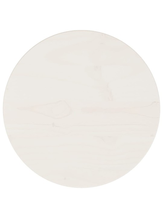 Galda virsma, balta, ø30x2,5 cm, priedes masīvkoks