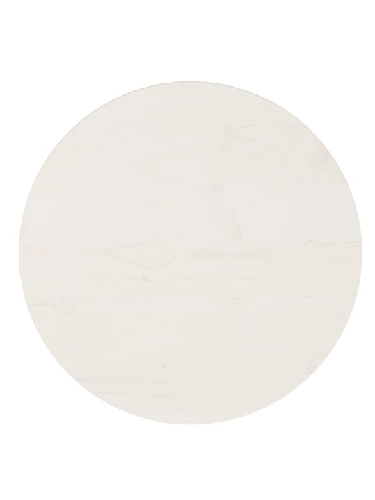Galda virsma, balta, ø40x2,5 cm, priedes masīvkoks