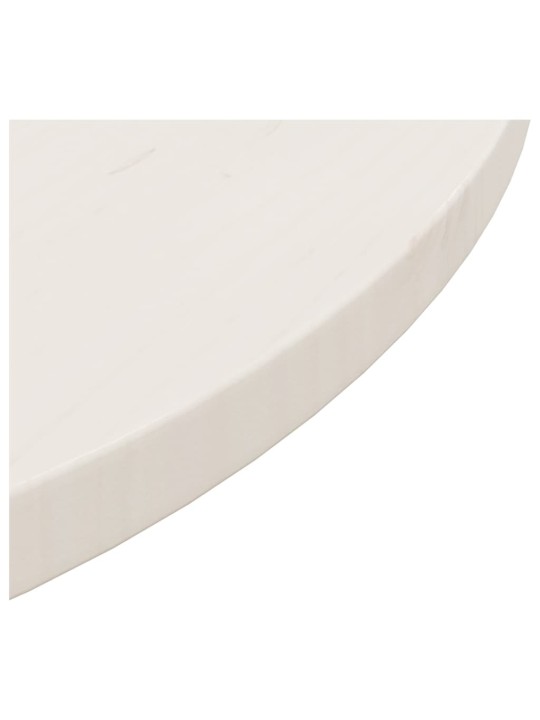 Galda virsma, balta, ø60x2,5 cm, priedes masīvkoks