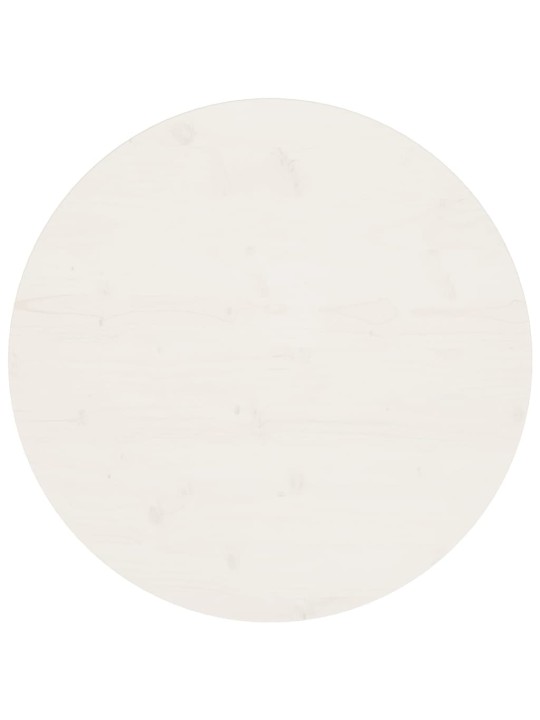 Galda virsma, balta, ø70x2,5 cm, priedes masīvkoks