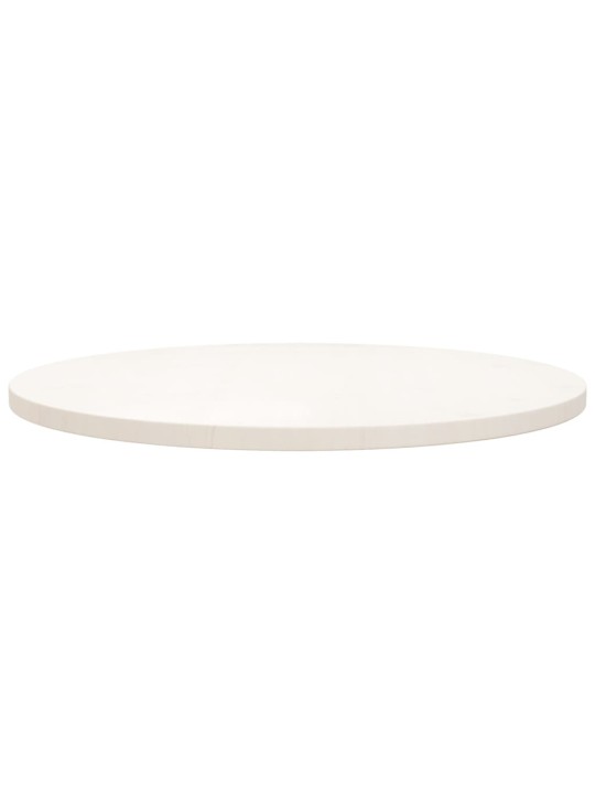 Galda virsma, balta, ø70x2,5 cm, priedes masīvkoks