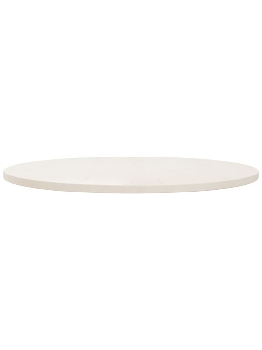 Galda virsma, balta, ø90x2,5 cm, priedes masīvkoks