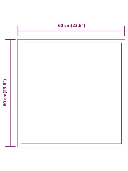 Vannasistabas spogulis ar led, 60x60 cm