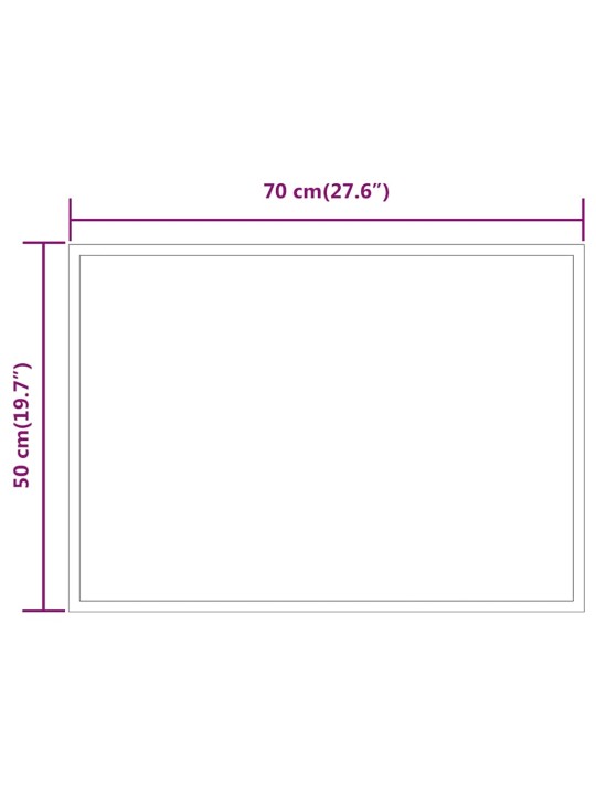 Vannasistabas spogulis ar led, 70x50 cm