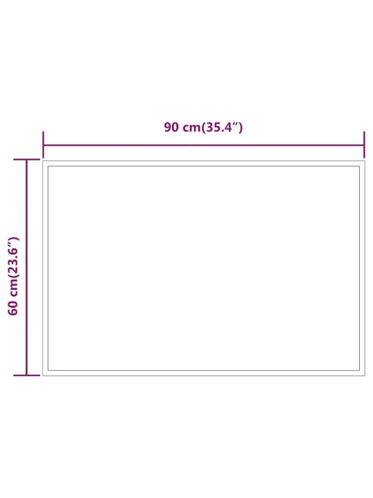 Vannasistabas spogulis ar led, 90x60 cm