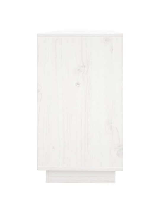Kumode, balta, 111x34x60 cm, priedes masīvkoks