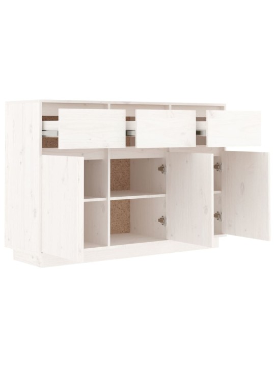Kumode, balta, 110x34x75 cm, priedes masīvkoks