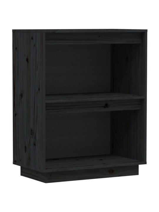 Konsoles skapītis, melns, 60x34x75 cm, priedes masīvkoks