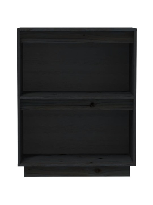 Konsoles skapītis, melns, 60x34x75 cm, priedes masīvkoks