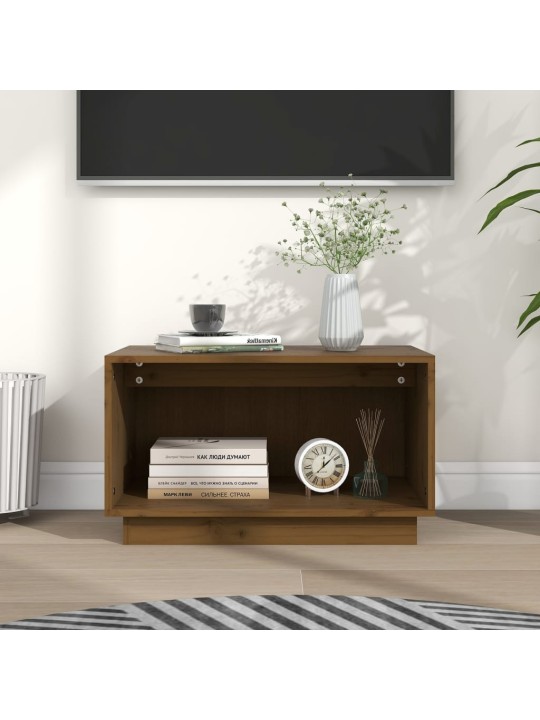 Tv skapītis, medus brūns, 60x35x35 cm, priedes masīvkoks