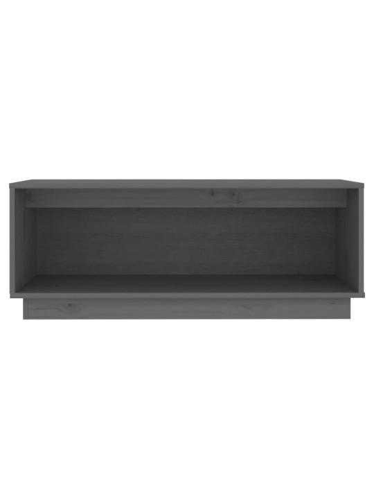 Tv plaukts, pelēks, 90x35x35 cm, priedes masīvkoks