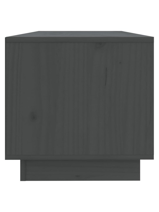 Tv plaukts, pelēks, 90x35x35 cm, priedes masīvkoks