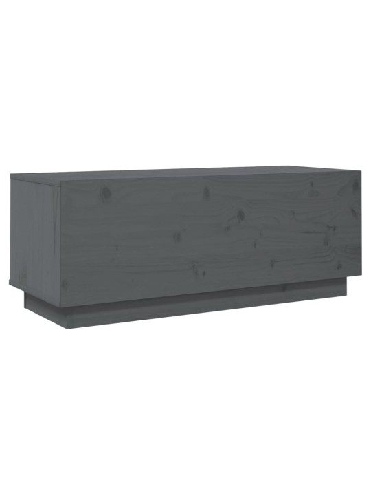 Tv plaukts, pelēks, 90x35x35 cm, priedes masīvkoks