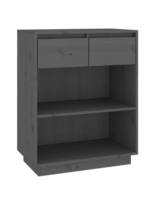 Konsoles skapītis, pelēks, 60x34x75 cm, priedes masīvkoks