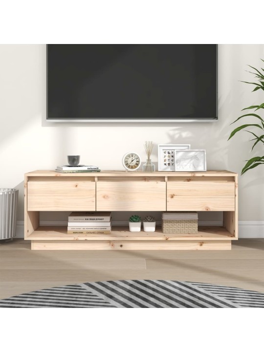 Tv skapītis, 110,5x34x40 cm, priedes masīvkoks