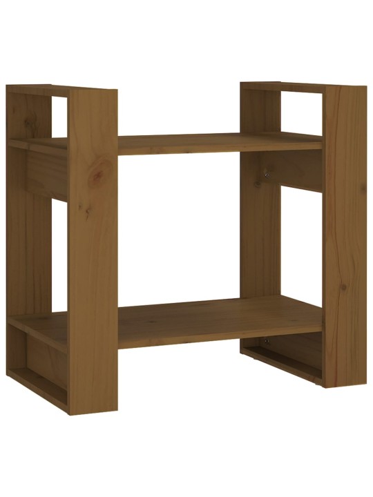 Grāmatu plaukts, medus brūns, 60x35x57 cm, masīvkoks