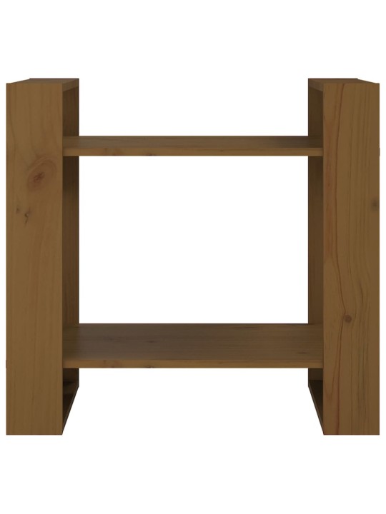 Grāmatu plaukts, medus brūns, 60x35x57 cm, masīvkoks