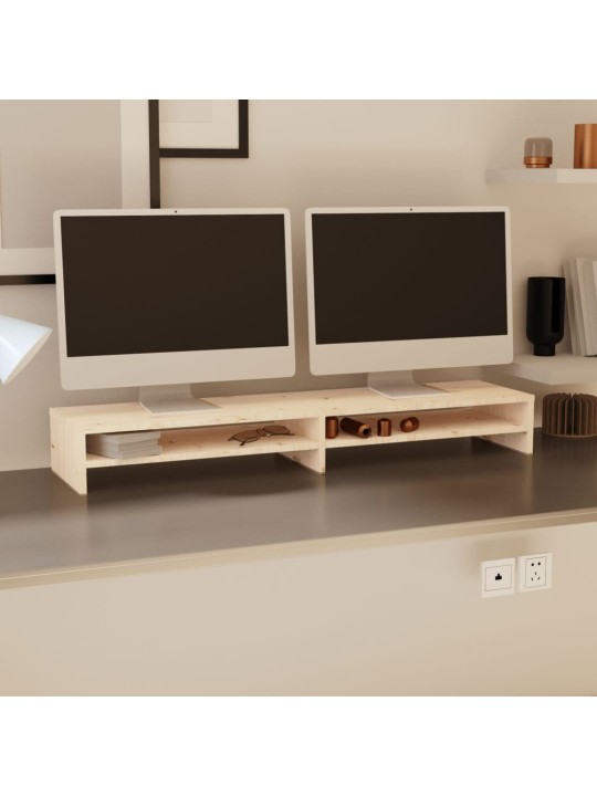 Monitora paliktnis, 100x24x13 cm, priedes masīvkoks