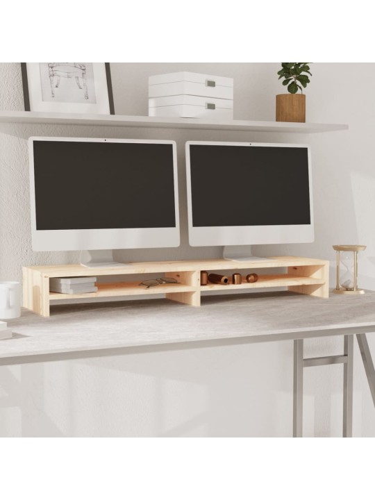 Monitora paliktnis, 100x24x13 cm, priedes masīvkoks