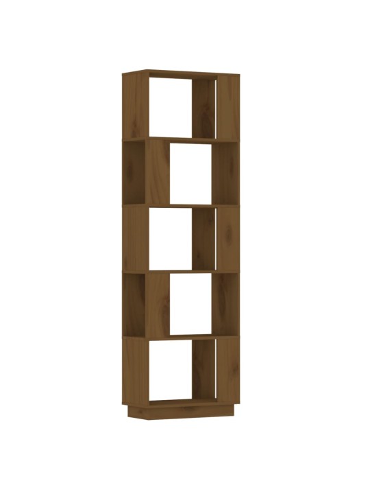 Grāmatu plaukts, medus brūns, 51x25x163,5 cm, masīvkoks
