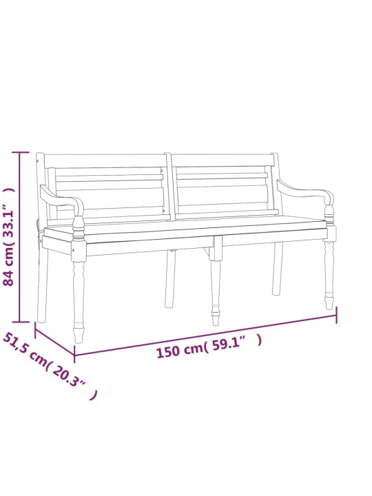 Sols ar matraci, 150 cm, masīvs tīkkoks