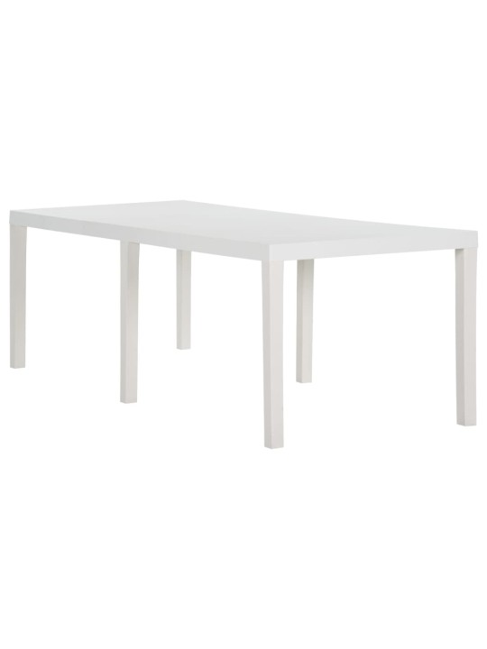 Dārza galds, 220x90x72 cm, plastmasa, balts