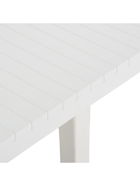 Dārza galds, 220x90x72 cm, plastmasa, balts