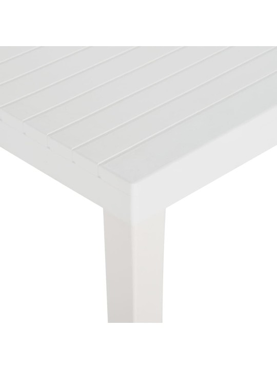 Dārza galds, 220x90x72 cm, plastmasa, balts